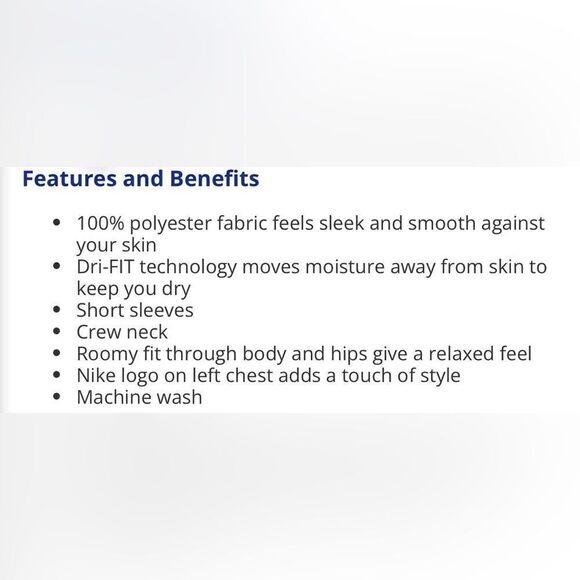 NWOT … NIKE “Size: S” Dri-Fit T-Shirt - Picture 6 of 6